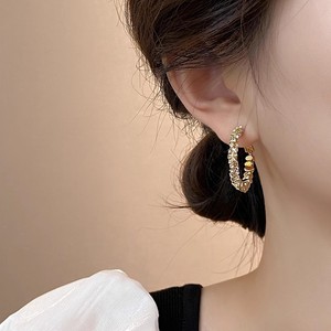 Orecchini a cerchio in argento dorato 2026 da donna, di lusso leggero, con finitura a grana, di alta qualità - Product Image 5