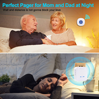 Sistema de Llamadas Inalámbrico Daytech para Personas Mayores, Uso de Emergencia, Botón Táctil, Alerta Sonora de 110dB, Uso en Hospitales y Residencias, Aplicación