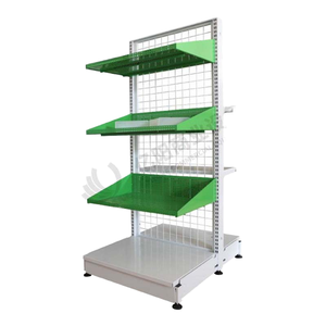 Étagères de supermarché métalliques robustes à simple face - Product Image 1
