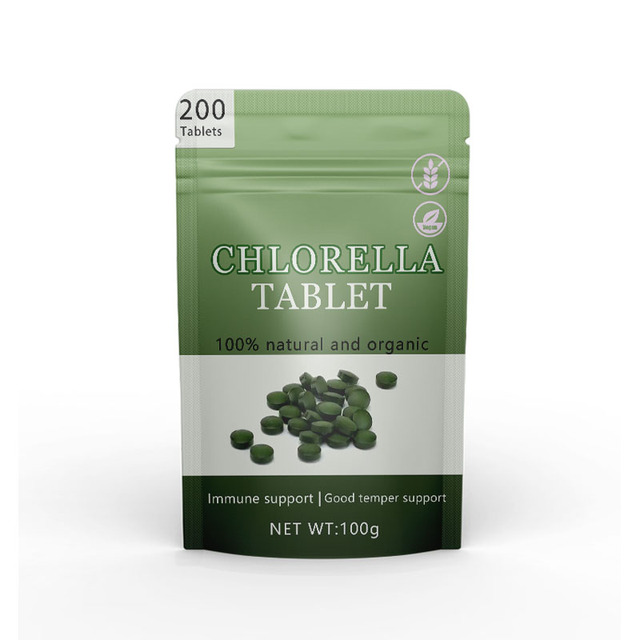 Customize 200 Tablets Spirulina Chlorella Tablets Chlorella Powder 100g Chlorella Tablets