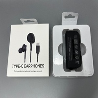 Earphone Wired In-ear AK-G1 Tipe-C Grosir dengan Kemasan Retail untuk iPhone 15 16 Pro Samsung Note 10 Ponsel Android