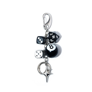 Nhà Sản Xuất Của Hình Đặc Biệt 8-Cổ Điển Màu Đen Kim Loại <span class=keywords><strong>Keychain</strong></span> Hợp Thời Trang Cổ Điển Mặt Dây Chuyền Keyring Túi Treo Thời Trang - Product Image 3