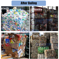 Machine à baler automatique à économie d'énergie pour objets flottants, équipement de déchiquetage et de compactage de film plastique