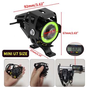 Feux auxiliaires à <span class=keywords><strong>LED</strong></span> Angel Eyes, feux à <span class=keywords><strong>LED</strong></span> pour <span class=keywords><strong>moto</strong></span>, mini phares U7, <span class=keywords><strong>12V</strong></span>, clignotants, <span class=keywords><strong>longue</strong></span> <span class=keywords><strong>portée</strong></span>, DRL, feux antibrouillard supplémentaires - Product Image 3