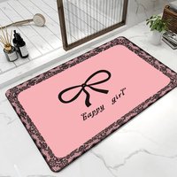 Tapis de salle de bain antidérapant décoré de fleurs, tapis de toilette pour personnes âgées, tapis de zone en boue de diatomée fabriqué à la machine pour la décoration de la salle de bain