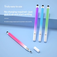 Stylet en plastique haute précision pour smartphones et tablettes, compatible avec iPad, pointe souple, stylet capacitif sans latence