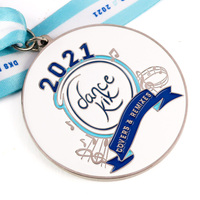 Médailles de gymnastique et de danse personnalisées en métal avec logo sur mesure, design de gymnastique personnalisé, médaille de danse de cheerleading avec ruban