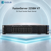 Serveur FusionServer 2258H V7 2U en rack pour l'infrastructure de stockage et le support des déploiements de calcul en périphérie