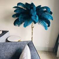 Luxus Palmera Tisch lampe Straußen feder Baum stehen LED Stehlampe Bogen stehen natürliche Wand lampen mit Federn