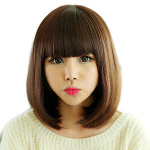 Perruque synthétique <span class=keywords><strong>courte</strong></span> et droite pour <span class=keywords><strong>femme</strong></span>, style bob, mignonne, en fibre, vente en gros du fabricant, supporte la livraison directe - Product Image 5