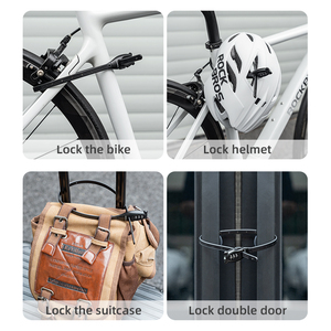 ROCKBROS Cadenas à câble portable avec <span class=keywords><strong>code</strong></span> à trois chiffres pour vélo, attache-câble à combinaison - Product Image 5