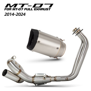 Système d'échappement <span class=keywords><strong>Tracer700</strong></span>/GT pour Yamaha MT07 FZ07 XSR700 TRACER 7/GT 2014-2024, kit de tuyaux d'échappement pour moto, collecteur, silencieux ASR - Product Image 3