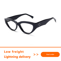 Nouveau design Vente en gros Fabricant de lunettes optiques style œil de chat Montures de lunettes en acétate pour hommes et femmes