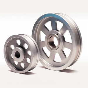 Volante de inercia personalizado de fundición, alternador de ahorro de energía, polea de volante de acero inoxidable fundido, servicio de mecanizado de piezas de fundición - Product Image 1