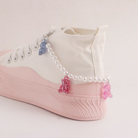 Chaîne en perles amovible avec pendentif ours en bonbons, accessoires pour chaussures pour femmes, nouvelle collection