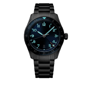 Reloj GMT para Hombre de Inspiración Vintage, Caja de Acero Pulido, Doble Zona Horaria, Marcadores Luminosos, Reloj de Pulsera Mecánico Analógico Longinesing - Product Image 3