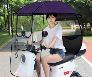 Toldo para vehículo eléctrico nuevo, paraguas para patinete completamente cerrado, toldo para motocicleta, protección contra la lluvia, paraguas <span class=keywords><strong>protector</strong></span> <span class=keywords><strong>solar</strong></span> - Product Image 5