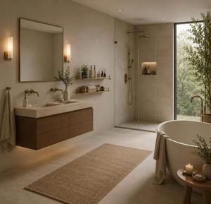 Étagère murale flottante moderne en laiton massif, organisateur de rangement en métal doré fait main pour salle de bain, cuisine, salon et maison - Product Image 2