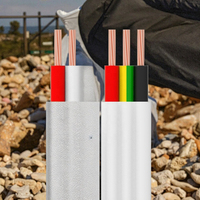 Australischer Standard Massiver Flachdraht 3-adrig 1,0mm+1,0mm PVC-Isolierung E/2,5/4/6/10 Weiß für Gebäude-Stromversorgung