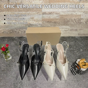 Chaussures de <span class=keywords><strong>mariage</strong></span> d'été et d'automne à talon fin de 6 cm, style Baotou, confortables et polyvalentes, <span class=keywords><strong>grande</strong></span> <span class=keywords><strong>taille</strong></span>, pour <span class=keywords><strong>femme</strong></span> - Product Image 2