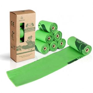 Sacs à crottes de chien compostables et biodégradables à 100 %, sacs pour excréments de chien - Product Image 1