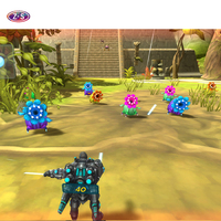 Projection interactive Mech Warrior Jeu de projection intérieur interactif Nouvelle solution de détection de mouvement pour les centres de jeu