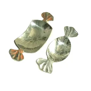 Bol en aluminium moulé style rappeur, pour bonbons, en fonte avec émail, décoration pour la maison, en métal moulé, 1 pièce