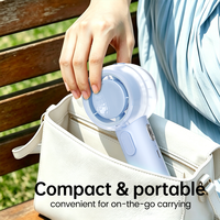 Ventilateur portable rechargeable en plastique avec pulvérisateur, affichage numérique, rafraîchissement estival, grand réservoir d'eau, longue autonomie de la batterie, version anglaise