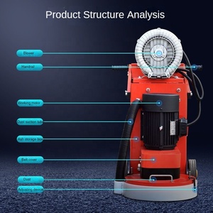 Ponceuse <span class=keywords><strong>à</strong></span> béton 110V 220V, machine de ponçage planétaire pour sols, avec <span class=keywords><strong>d</strong></span>époussiéreur haute efficacité pour surfaces en époxy et béton - Product Image 4