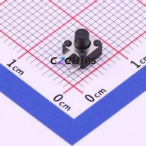 TS-1009B-AR05016 Tactile Switch Through hole Component THT Switch Single Pole Single Throw Round Button 1.6N Right Angle Insert - Product Image 1