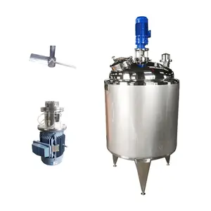 detergent shampoo frp mixing tank 3000l stainless steel mixing tank with agitator chemical homogenizer emulsifier mixer machine