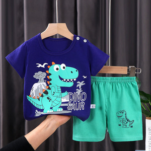 ชุดเสื้อผ้าเด็กฤดูร้อน เสื้อยืดผ้าฝ้าย กางเกงขาสั้น ชุดเซ็ต 2 ชิ้น - Product Image 5