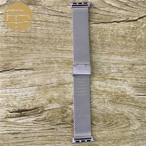 0,8mm alambre de 2.6mm-espesor logotipo personalizado de plata de malla de acero inoxidable correa de reloj <span class=keywords><strong>para</strong></span> <span class=keywords><strong>Apple</strong></span> <span class=keywords><strong>watch</strong></span> - Product Image 2