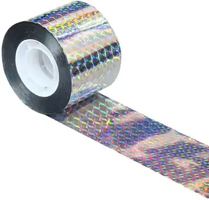 Bird Scare Ribbon Double Sided Holographic Reflective Ribbon Tape to Keep Away Woodpecker, Pigeon, Hawks, Grackles Bird