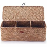 Panier de rangement en rotin imperméable à prix d'usine avec boîte de rangement