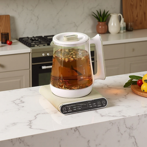 Bouilloire Électrique en Verre 110V, Pot de Santé 1.8L 800W, 12 Menus, Minuteur 24H, Maintien au Chaud 40-90°C ℃   Pour la soupe au thé, régime médicinal, exportation de Taïwan - Product Image 5
