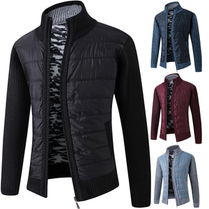 <strong>Men's</strong> Stand-Up Collar <strong>Velvet</strong> Knitwear Coat Hot Selling Winter Sweater Zipper Autumn Outer Wear Custom Wholesale Loose Fit - Product Image 1