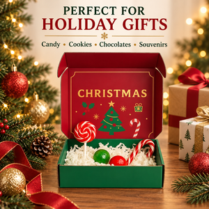 Caja de envío navideña personalizada con impresión interior, caja de cartón corrugado para embalaje de regalos navideños, caja para dulces y pequeños regalos. - Product Image 6