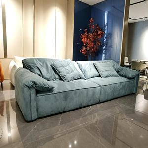 Canapé sectionnel moderne en velours en forme de nuage, rembourré de duvet, avec structure en pin, pour salon, mobilier de maison, hôtel et appartement - Product Image 2