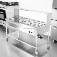 Chauffe-Plats Électrique de Comptoir en Acier Inoxydable 6 Bacs – Présentoir Alimentaire Chaud pour Buffet, Restaurant, Équipement de Restauration Commerciale, Bain-Marie