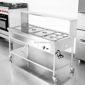 Chauffe-Plats Électrique de Comptoir en Acier Inoxydable 6 Bacs – Présentoir Alimentaire Chaud pour Buffet, Restaurant, Équipement de Restauration Commerciale, Bain-Marie - Product Image 1