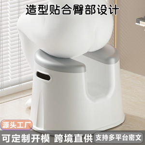 Selected Bathroom Stool 42x30x33cm Plastic Non Slip Shower <b>Chair</b> For <b>Elderly</b> And Pregnant Women - Product Image 2