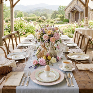 <span class=keywords><strong>Service</strong></span> de table de luxe en or véritable, motif lapin, en <span class=keywords><strong>porcelaine</strong></span> fine, assiette de présentation en céramique lapin de Pâques, tasse à café et bol en <span class=keywords><strong>porcelaine</strong></span> pour événements d'enfants - Product Image 4