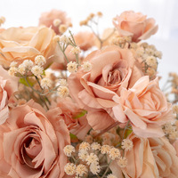 Centre de table en cascade de fleurs en soie, 60 cm, roses blanches, arrangement floral suspendu pour la réception de mariage, décoration de table
