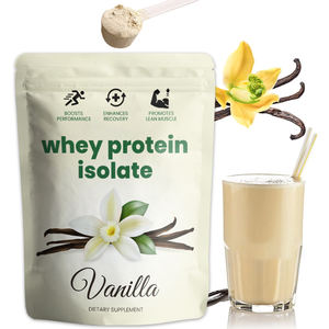 Poudre de protéine de lactosérum à saveur de vanille en marque privée OEM, poudre de protéine de lactosérum, crème glacée à la vanille, sans gluten, 20 g de protéine de lactosérum - Product Image 1