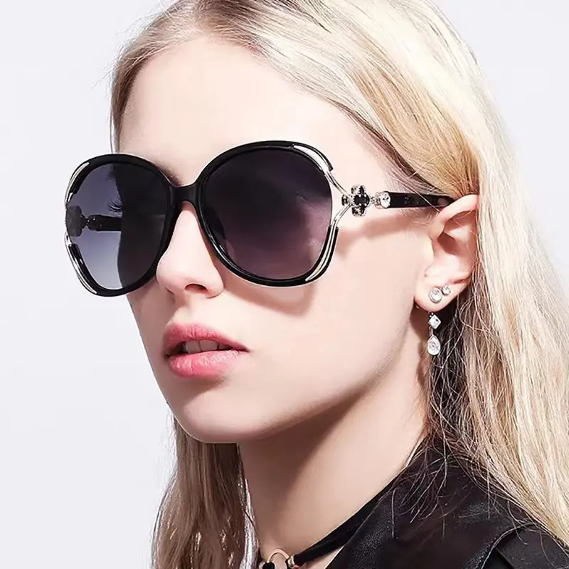 도매 클래식 럭셔리 빈티지 숙녀 선글라스 그라데이션 음영 UV400 대형 여성 선글라스 2022