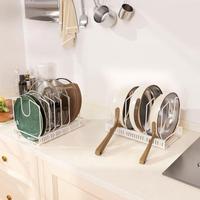 Étagère de rangement rétractable en métal support peu encombrant maison évier de cuisine comptoir armoire organisateur pour Pot couvercle casserole porte-vaisselle