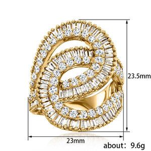 Anello con Zircone Taglio Smeraldo per Donne, Gioiello Scintillante di Lusso per Serate Eleganti - Product Image 4