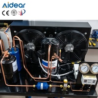 Unités de condensation refroidies par air, condenseurs à ailettes, unités de réfrigération pour chambre de stockage d'œufs et chambre de refroidissement avicole