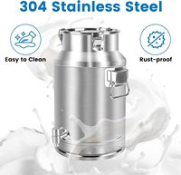 Bidon hermétique en acier inoxydable SS304 de 15L, 20L, 35L, 48L, 88L (5,28 gallons) – Seau, bidon, distributeur d'eau, bidon à lait, bidon à huile et à vin